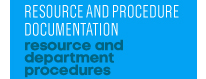 Resource and department procedures